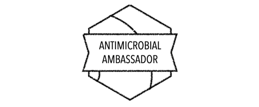 The Antimicrobial Ambassador Pin design