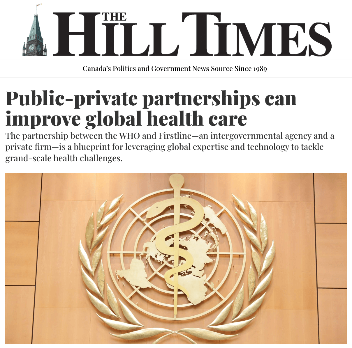 Public-private partnerships can improve global health care
