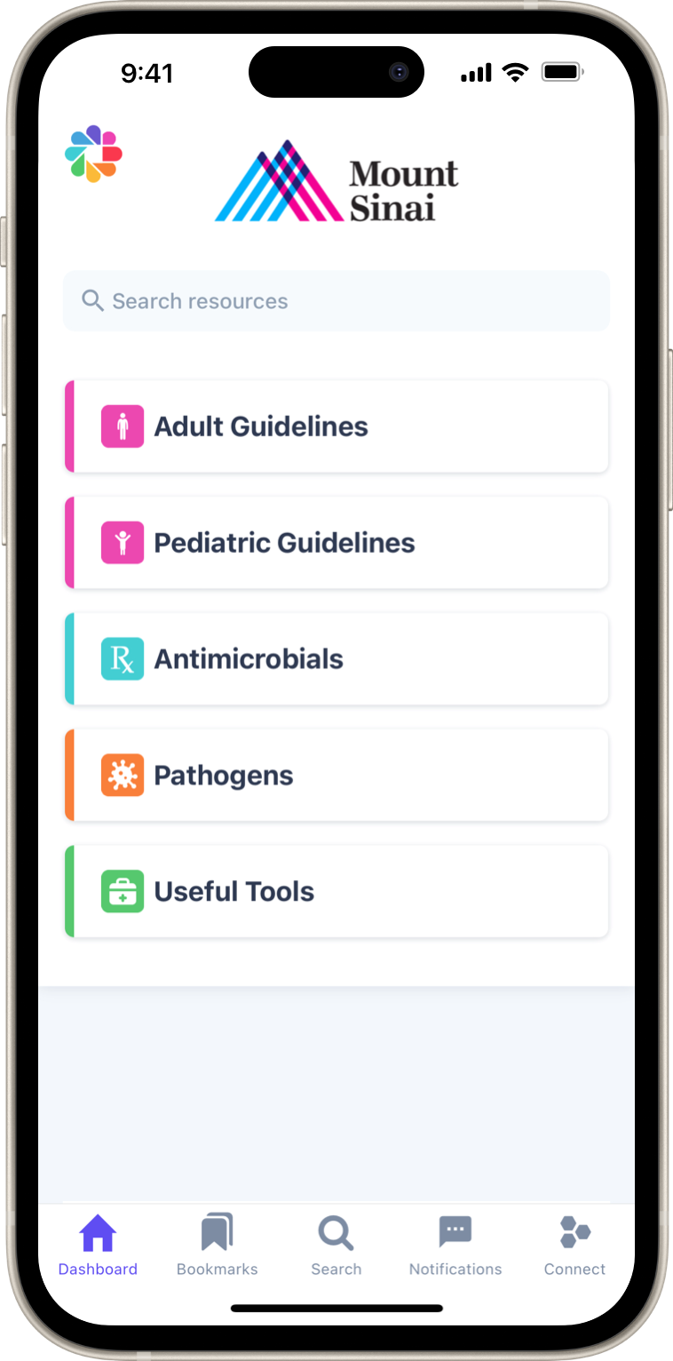 Firstline ID mobile app for Mount Sinai Health System