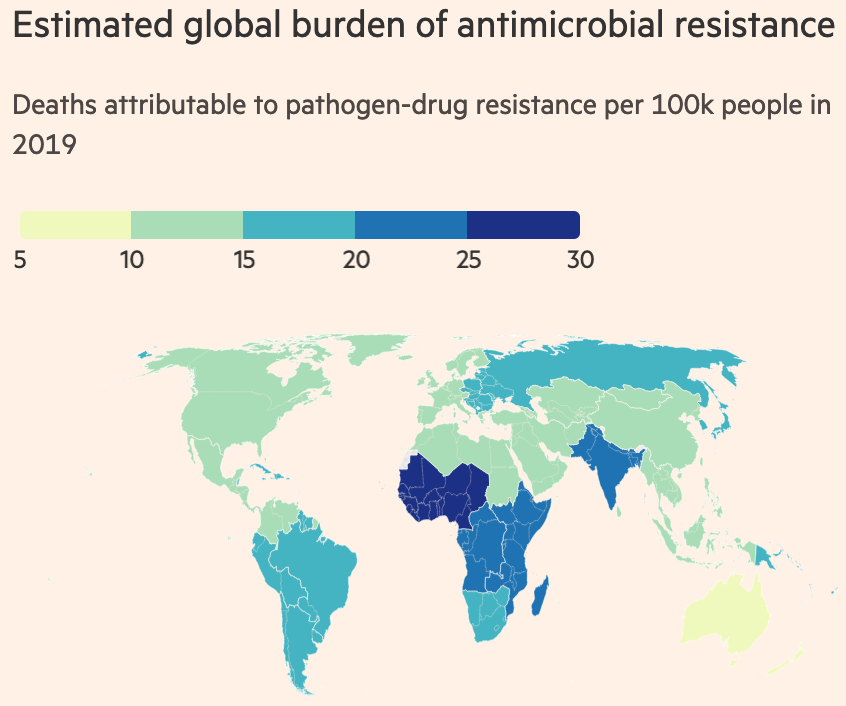 Chart of AMR deaths per population