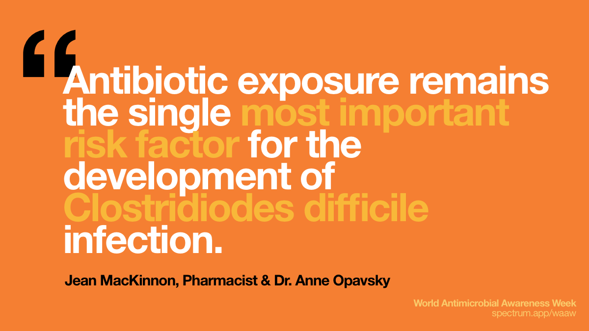 Antibiotic exposure
  remains the single most important risk factor for the development of
  Clostridiodes difficile infection.